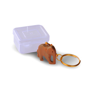 Handcrafted Sandalwood Elephant Keychain
